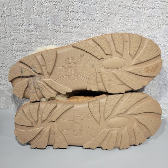 UGG Coquette Womens Size US 10 Chestnut Suede Sheepskin Lining Slip On Slipper - Picture 9 of 10